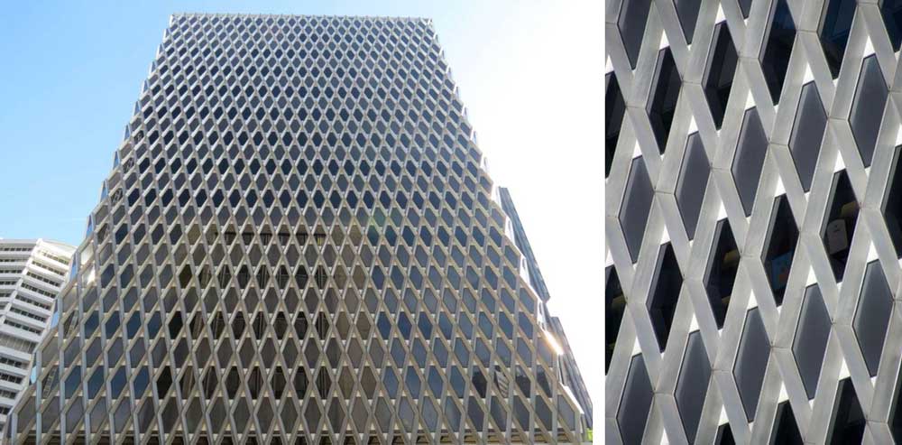 The IBM Building Non-bearing Curtain Wall Structure & The IBM Building Dimond Lattice 