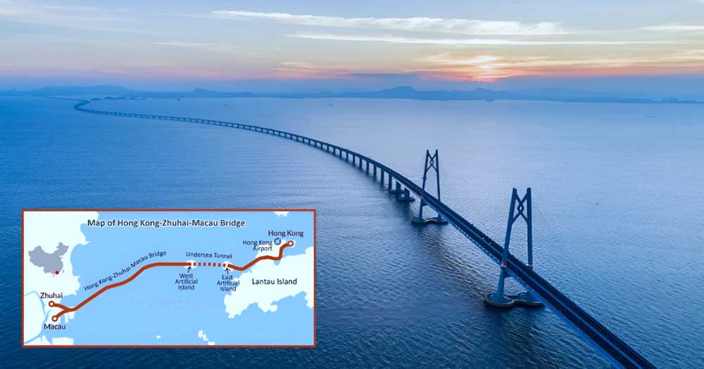 Map of The Hong Kong – Zhuhai – Macau Bridge (Engineerine 2025)