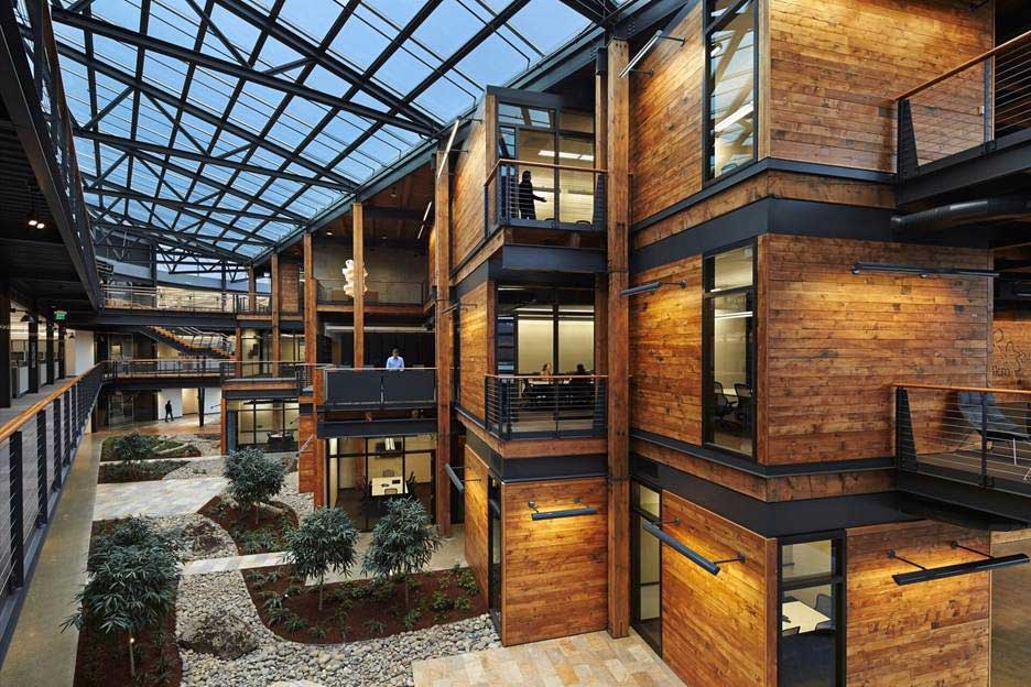 The Wood-timber Atrium of Federal Center South Building 1202 (ZGF 2025)