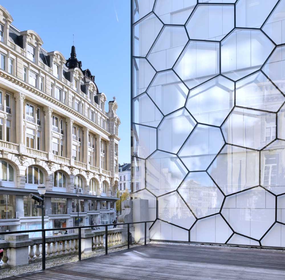 304 Stainless Steel Rectangular Hollow Sections Applied to the Headquarters of PFB (Photo Courtesy of Georges De Kinder & SKOPE)