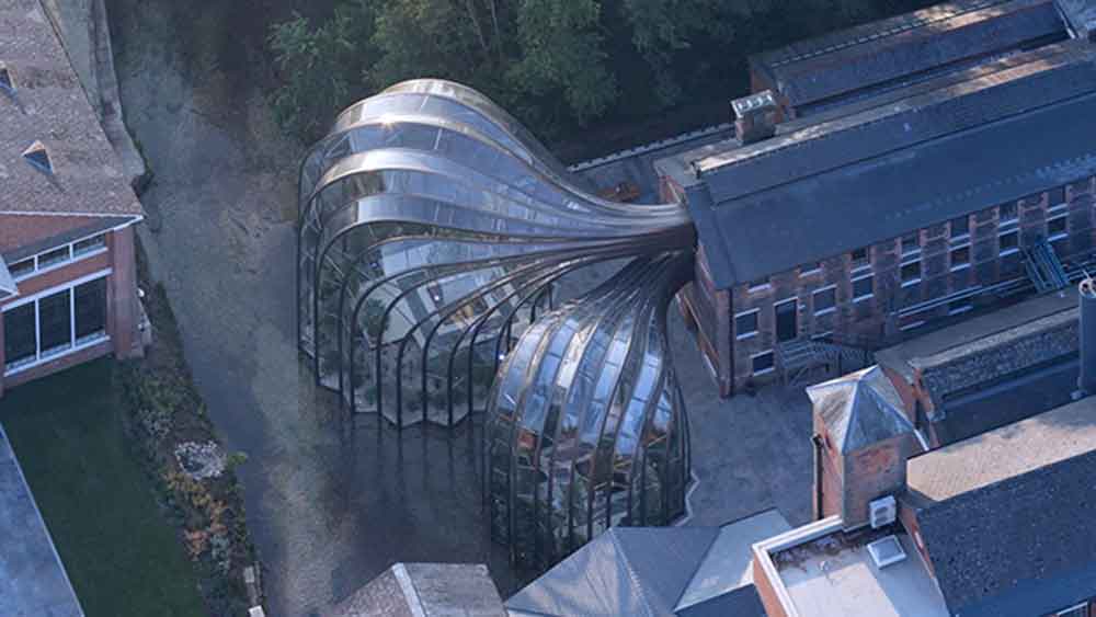 The Two Cascading Glasshouses of Bombay Sapphire Distillery (Photo Courtesy of Arup 2026)