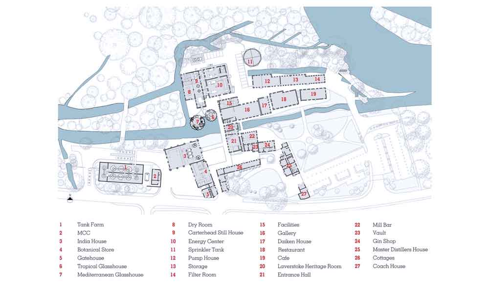 The Plan of the New Bombay Sapphire Botanical Distillery (Photo Courtesy of Heatherwick Studio 2014)