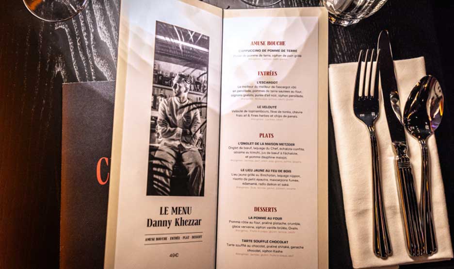 The Cocktail Style Menu from Monsieur Claude Restaurant (Photo Courtesy of My de Sortiraparis 2025)