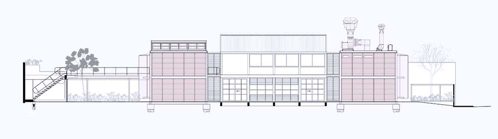 The Drawing of Restaurant Tuju (Photo Courtesy of Pedro Napolitano Prata & Vapor Arquitetura)