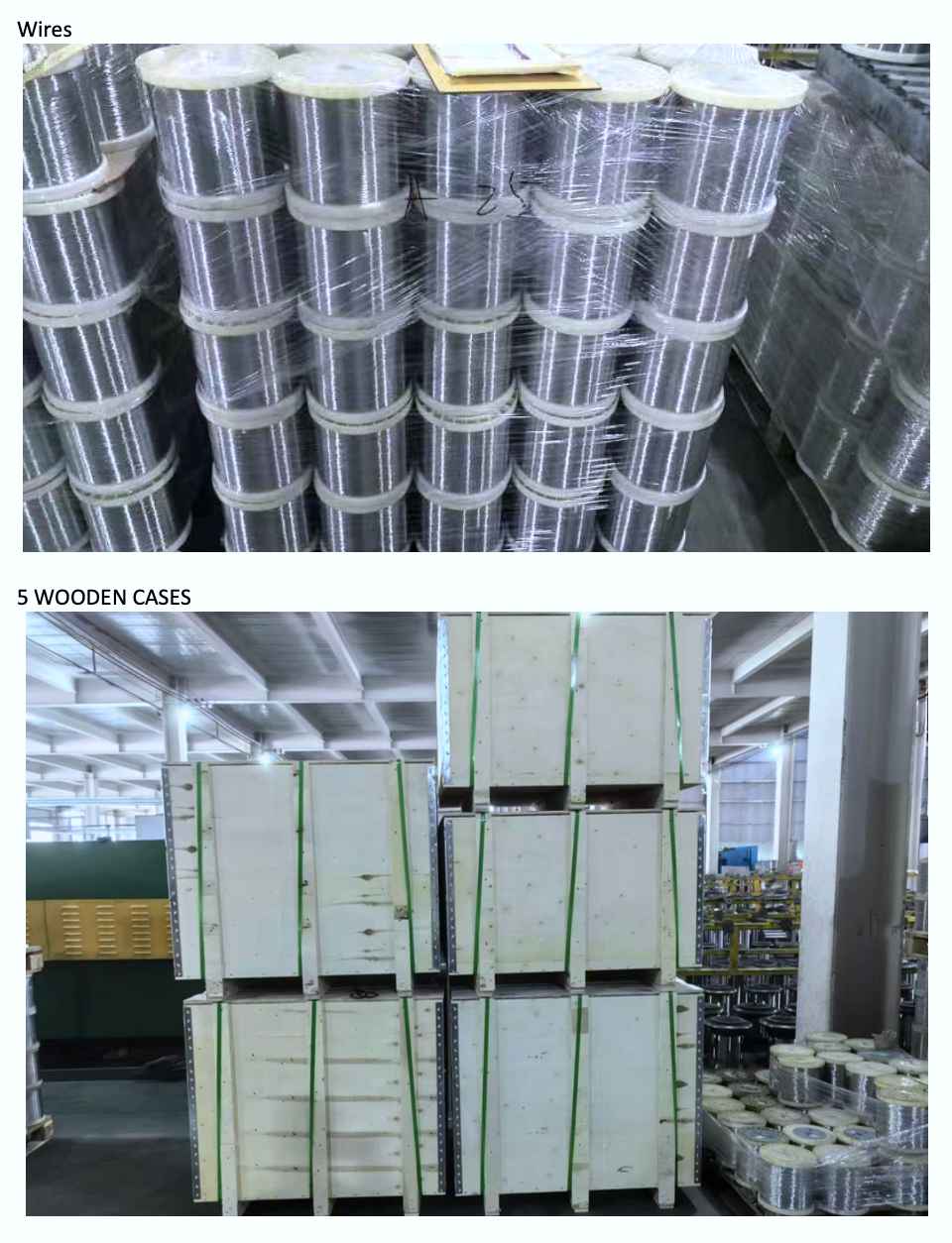 Previous export of stainless steel spool wire to Southeast Asia