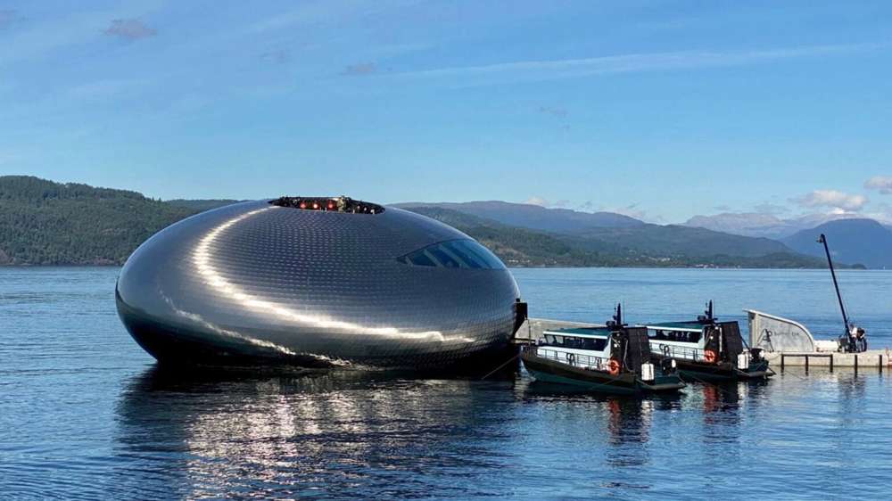 Salmon Eye Situated in the middle of the Hardangerfjord (Photo Courtesy of David Nikel & Life in Norway 2022)